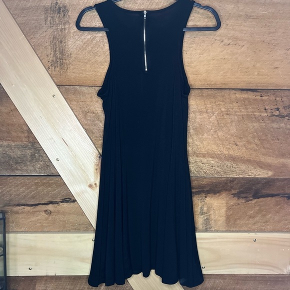 Acemi Flowy Zip up Black A-Line Dress - Women's Size Medium (Rayon/Spandex) - Picture 2 of 10